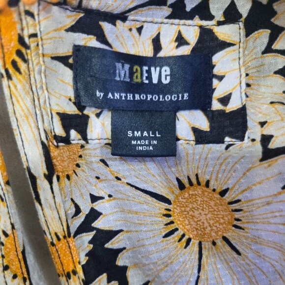 Anthropologie Maeve Puff Sleeve Printed Cutout Mini Dress Size s - Picture 14 of 16